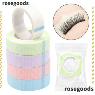 Rosegoods1 แผ่นต่อขนตาปลอม ผ้าไมโครพอร์ แบบนิ่ม ระบายอากาศ ใช้สะดวก ป้องกันอาการแพ้ สําหรับผู้หญิง 5 ม้วน