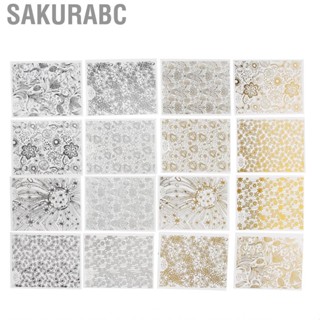 Sakurabc 16x Gold Silver Nail Art  Exquisite Self Adhesive DIY Decal Manicur.