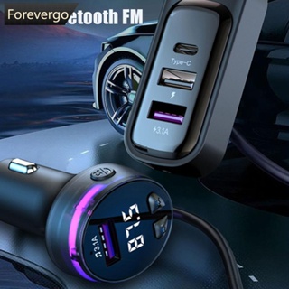 Forevergo เครื่องรับส่งสัญญาณเสียง MP3 ไร้สาย บลูทูธ 5.3 66W PD ชาร์จเร็ว สําหรับรถยนต์ CS8 X9Z9