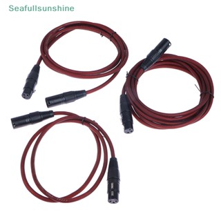 Seaf&gt; สายเคเบิลมิกเซอร์เสียง XLR ตัวผู้ เป็นตัวเมีย AUX 3Pin กันสัญญาณรบกวน