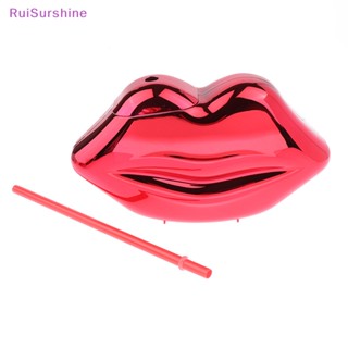 Ruisurshine ใหม่ แก้วไวน์ ไซรัป รูปริมฝีปาก พร้อมหลอดดูด 700 มล. สําหรับไนท์คลับ บาร์ ปาร์ตี้ 1 ชิ้น