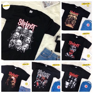 เสื้อยืดผ้าฝ้ายพิมพ์ลายขายดี เสื้อวง Slipknot  พิมพ์หน้า-หลัง