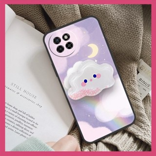 Back Cover Anti-knock Phone Case For Itel S23/S665L Cute Waterproof glisten protective drift sand Kickstand Soft Case Silicone