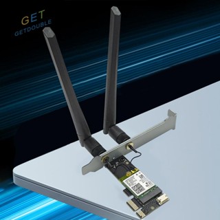 [Getdouble.th] การ์ดเครือข่าย WiFi6E PCIE WiFi 2.4G 5.8G 6GHz บลูทูธ 5.3