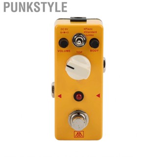 Punkstyle Analog Folk Guitar Pedal  Guitars Pedals True Bypass Gain Knob Piezo Standard Jumbo for Musical Instruments