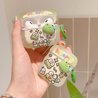 เคสหูฟัง แบบนิ่ม ลายการ์ตูนกบน่ารัก กันกระแทก สําหรับ AirPods 3 AirPods 2 Pro Pro2 Gen