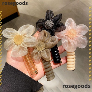 Rosegoods1 ยางรัดผมหางม้า แบบยืดหยุ่นสูง สร้างสรรค์ เครื่องประดับ สําหรับผู้หญิง