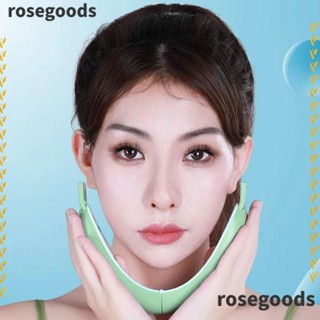 Rosegoods1 เข็มขัดยกกระชับผิวหน้า|เครื่องนวดสั่นสะเทือน รูปตัว V แบบคู่ สําหรับดูแลผิวหน้า