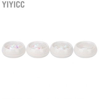 Yiyicc Nail Art Flakes DIY Tool Transparent Sequins 4 Boxes For Salon Use