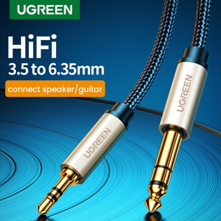 Ugreen อะแดปเตอร์สายเคเบิล Aux 3.5 มม. เป็น 6.35 มม. แจ็ค 3.5 เป็น 6.5 ตัวผู้ ชุบทอง สําหรับเครื่องขยายเสียง ลําโพง