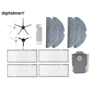 อุปกรณ์เสริมไส้กรอง HEPA แปรงด้านข้าง ถุงเก็บฝุ่น สําหรับหุ่นยนต์ดูดฝุ่น Roborock S8 S8+ S8 Pro Ultra