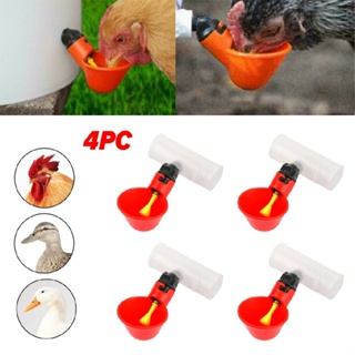 New 4pcs Water Drinking Cups Chicken Automatic Poultry Drinkers Hen Waterer