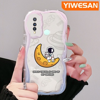 เคสโทรศัพท์มือถือแบบนิ่ม ใส กันกระแทก ลายการ์ตูนอวกาศ ดวงจันทร์ สําหรับ VIVO Y19 Y5s