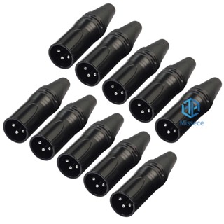 10 ชิ้น XLR 3Pin ตัวผู้ DIY สายสัญญาณเสียง ไมค์ เชื่อมต่อ ปลั๊กบัดกรี ไมค์ อะแดปเตอร์ JAU [Misse.Th]