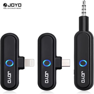 Joyo JW-05R เครื่องส่งสัญญาณเสียง และตัวรับสัญญาณไร้สาย อินเตอร์เฟซ Type-C และอินเตอร์เฟซ Lightning Plug &amp; Play สําหรับไลฟ์สด บันทึกเสียง
