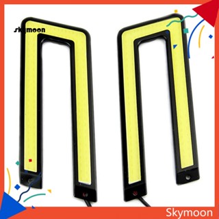 Skym* หลอดไฟตัดหมอก COB 6000K LED รูปตัว U สีขาว 2 ชิ้น