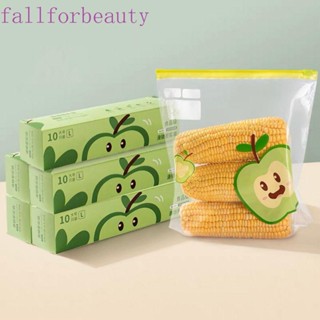 Fallforbeauty ถุงซีลเก็บอาหาร แบบใส กันรั่ว สําหรับตู้เย็น ห้องครัว 10 15 20 ชิ้น