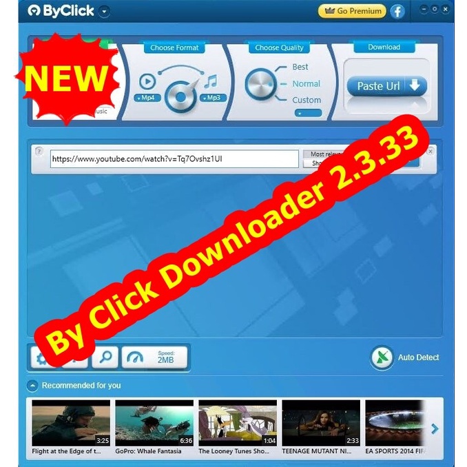 By Click Downloader 2.3.33 โปรแกรมดาวน์โหลดวิดีโอ Youtube แปลง Youtube เป็น mp3 / mp4