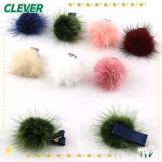 Clever กิ๊บติดผม ขนมิงค์ ปอมปอม น่ารัก สําหรับตกแต่งผม