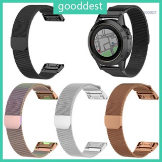 Goo สายนาฬิกาข้อมือ โลหะสเตนเลส กันเหงื่อ สําหรับ Fenix 6 6S 6X