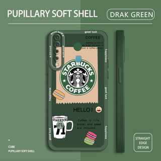 สําหรับ Samsung Galaxy A6 Plus A7 A9 2018 Starbucks กาแฟ การออกแบบ เคสโทรศัพท์ กล้องเต็มรูปแบบ ซิลิโคนนิ่ม TPU เคสกันกระแทก