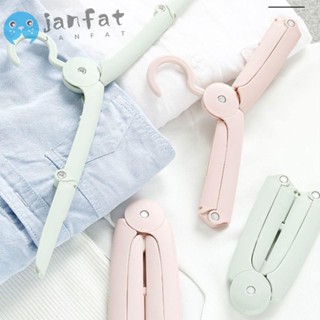 Janfat ไม้แขวนเสื้อโค้ท แบบพับได้ สีชมพู สีเขียว สีฟ้า 15.75x3.94 นิ้ว 6 ชิ้น