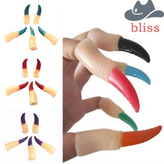 Bliss 5 ชิ้น / เซต ผีดิบ แม่มด ปลอม นิ้ว, น่ากลัว สีสัน ฮาโลวีน ปลอกนิ้ว, อุปกรณ์คอสเพลย์ นิ้วปลอม สีดํา / แดง เด็กผู้หญิง