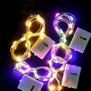 [ Christmas ] (รวมแบตเตอรี่) สายไฟหิ่งห้อย Led 1 เมตร 2 เมตร 3 เมตร ใช้แบตเตอรี่ กันน้ํา