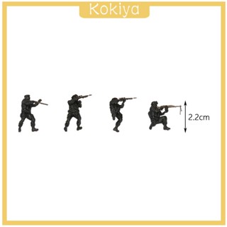 [Kokiya] ฟิกเกอร์ตํารวจ ขนาดเล็ก สเกล 1/72 สําหรับตกแต่ง 4 ชิ้น