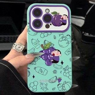 เคสโทรศัพท์มือถือ แบบนิ่ม ลายการ์ตูนชินจัง สําหรับ Apple Iphone 14 13pro xsmax 12 7plus QUD9