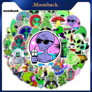 &lt;moonback&gt; สติกเกอร์ ลายเอเลี่ยน กราฟฟิตี้ ติดทนนาน สําหรับติดตกแต่งหมวกกันน็อค รถมอเตอร์ไซด์ 50 ชิ้น ต่อชุด