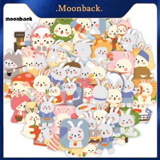 &lt;moonback&gt; สติกเกอร์ ลายกระต่าย ความหนืดสูง แกะออกได้ สําหรับติดตกแต่งสมุดภาพ ขวดน้ํา สกูตเตอร์ 50 ชิ้น ต่อชุด