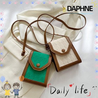 Daphne กระเป๋าสะพายไหล่ กระเป๋าเมสเซนเจอร์ หนัง PU ขนาดเล็ก สีพื้น สําหรับผู้หญิง