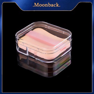 &lt;moonback&gt; กล่องใส ทรงสี่เหลี่ยมผืนผ้า แบบพกพา สําหรับเก็บสร้อยคอ แหวน แป้งพัฟ