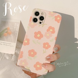 Tan1 เคสโทรศัพท์มือถือหนัง ลายดอกไม้นูน สําหรับ Iphone Apple 13 12Pro Max mini 11 8 xs XR 7