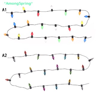 Amongspring&gt; สายไฟคริสต์มาส พลาสติก ขนาดเล็ก 0.5 ม. 1/12 หลากสี สําหรับตกแต่งบ้านตุ๊กตา