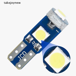 [takejoynew] หลอดไฟ Led T5 W3W W1.2W 3030 สีขาว สําหรับติดรถยนต์ 10 ชิ้น KLB