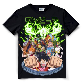 เสื้อยืดแขนสั้นDextreme เสื้อวันพีช สกรีนลายเต็มตัว One Piece DOP-1206S-5XL