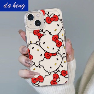 เคสโทรศัพท์มือถือแบบนิ่ม ใส กันกระแทก ลายแมว KT สําหรับ Iphone 14promax 13 12 11 xr 7 8plus 2QNB