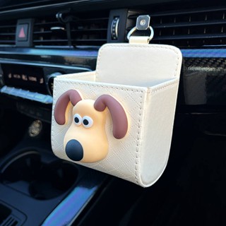 Car Wallace and Gromit Air Outlet Storage Pocket Phone Hanging Bag Creative Car Sundries Storage Box Hanging Storage Same Style Car Mini Storage Box