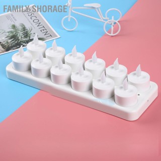 Family Shorage LED Candles Light Rechargeable Lifelike Decorative Electronic for Party Wedding Living Room