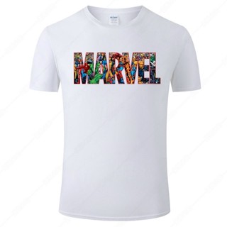 เสื้อยืดแขนสั้นฤดูร้อน Marvel พิมพ์เสื้อยืดผู้ชายเสื้อลำลองแบรนด์เสื้อยืดแฟชั่นผ้าฝ้ายแขนสั้น Cool Tee Unisex เสื้อผ้า j