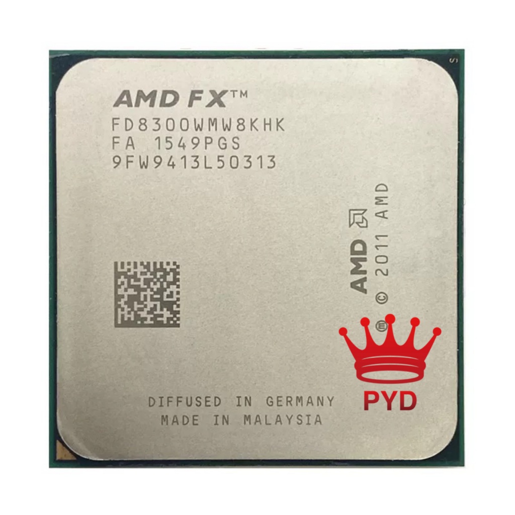 ซ็อกเก็ตโปรเซสเซอร์ CPU AMD Eight-Core FX 8300 3.3 GHz 8M Cache AM3+ 95W FX-8300 FX8300