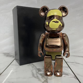 Bearbrick400 บล็อกตัวต่อ รูปหมี Violent Bear Bear Corgi Mickey Casio Kyoto ชุบไฟฟ้า ABS สําหรับตกแต่ง