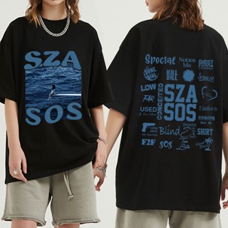 Sza ใหม่ เสื้อยืดลําลอง แขนสั้น พิมพ์ลายอัลบั้มเพลง SOS สไตล์ฮิปฮอป ฮาราจูกุ สตรีท โอเวอร์ไซซ์ สําหรับผู้ชาย ผู้หญิง