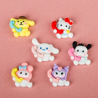 SANRIO จี้การ์ตูน Hello Kitty Jibbitz Cinnamoroll Dog น่ารัก สําหรับตกแต่งรองเท้าเด็ก