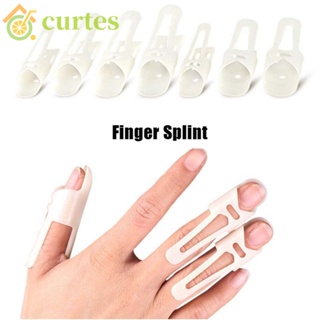 CURTES Trimmable Fixed Finger Cots Plastic Correction Brace Finger Splint Thumb Injury Finger Joint Support Arthritis Adjustable Pain Relief Knuckle Immobilization Joint Stabilizer