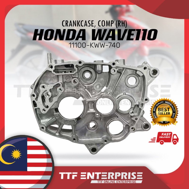 HONDA WAVE110 CRANKCASE COMPLETE (RH) 11100-KWW-740