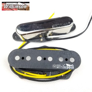 Mai-(จัดส่งรวดเร็ว) TL Wilkinson WVT Alnico5 Tele Pickups ปิ๊กอัพคอและสะพานสาย ปิ๊กอัพกีตาร์ไฟฟ้า สีเงิน ผลิตในเกาหลี