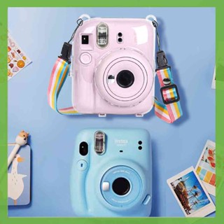 เคสกระเป๋าใส่กล้อง PC ประดับคริสตัล ขนาดเล็ก สําหรับกล้อง Instax Mini12